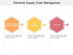 Elements supply chain management ppt powerpoint presentation gallery examples cpb