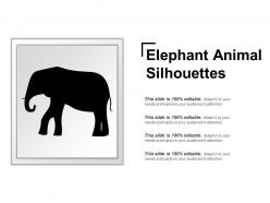 Elephant animal silhouettes powerpoint images