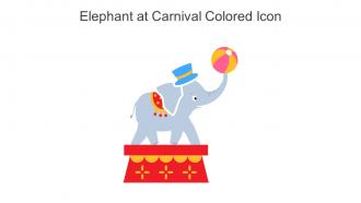 Elephant At Carnival Colored Icon In Powerpoint Pptx Png And Editable Eps Format