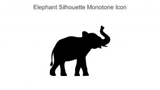 Elephant Silhouette Monotone Icon In Powerpoint Pptx Png And Editable Eps Format