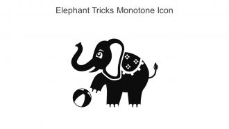 Elephant Tricks Monotone Icon In Powerpoint Pptx Png And Editable Eps Format