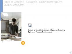 Elevating food processing firm quality standards powerpoint presentation slides