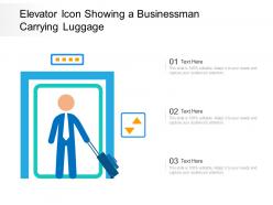 Elevator icon showing a businessman carrying luggage