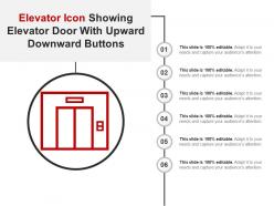 Elevator icon showing elevator door with upward downward buttons