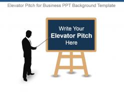Elevator pitch for business ppt background template