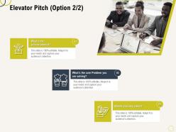 Elevator pitch l2175 ppt powerpoint presentation model slideshow