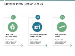 Elevator pitch opportunity ppt powerpoint presentation file inspiration
