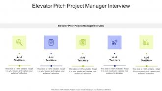 Elevator Pitch Project Manager Interview In Powerpoint And Google Slides Cpb