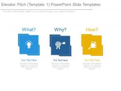 Elevator pitch template1 powerpoint slide templates