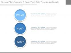 Elevator pitch template2 powerpoint slide presentation sample