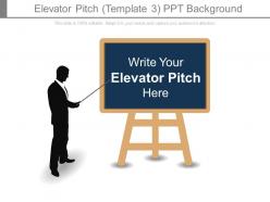 Elevator pitch template3 ppt background