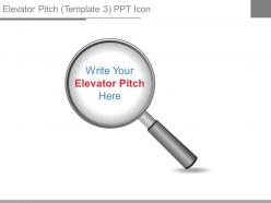 Elevator pitch template3 ppt icon