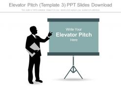 Elevator pitch template3 ppt slides download