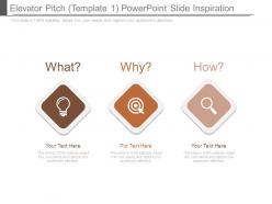 Elevator pitch template 1 powerpoint slide inspiration