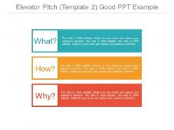 Elevator pitch template 2 good ppt example