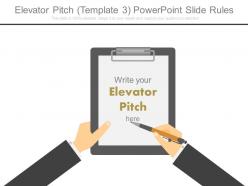 Elevator pitch template 3 powerpoint slide rules