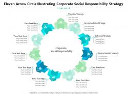 Eleven arrow circle illustrating corporate social responsibility strategy