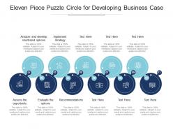 Eleven piece puzzle circle for developing business case