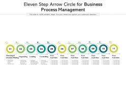 Eleven step arrow circle for business process management