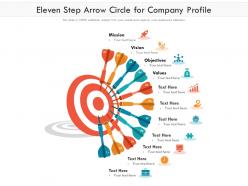 Eleven step arrow circle for company profile