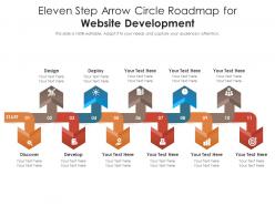 Eleven step arrow circle roadmap for website development