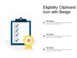 Eligibility clipboard icon with badge