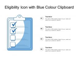 Eligibility icon with blue colour clipboard
