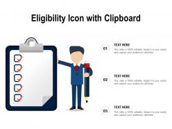 Eligibility icon with clipboard