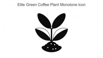 Elite Green Coffee Plant Monotone Icon In Powerpoint Pptx Png And Editable Eps Format