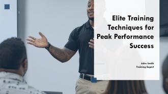 Elite Training Techniques For Peak Performance Success PPT Sample ST AI