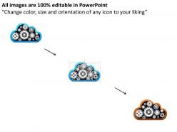 Em cloud with multiple gears powerpoint template