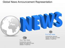 Em global news announcement representation powerpoint template