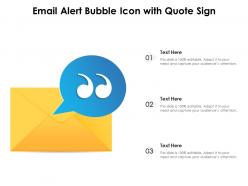 Email alert bubble icon with quote sign
