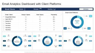 Email analytics dashboard with client platforms