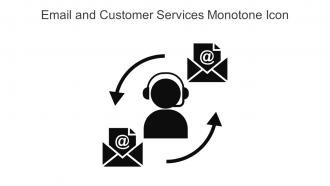 Email And Customer Services Monotone Icon In Powerpoint Pptx Png And Editable Eps Format
