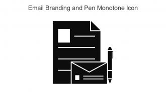 Email Branding And Pen Monotone Icon In Powerpoint Pptx Png And Editable Eps Format