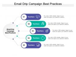 Email drip campaign best practices ppt powerpoint presentation file deck cpb
