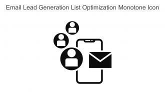 Email Lead Generation List Optimization Monotone Icon In Powerpoint Pptx Png And Editable Eps Format