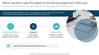 Email management software what solutions are provided by email management software
