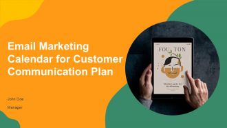 Email Marketing Calendar For Customer Communication Plan PPT Summary AT