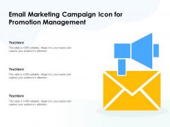 Email marketing campaign icon for promotion management