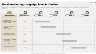 Email Marketing Campaign Launch Timeline Comprehensive Guide For Online Sales Improvement
