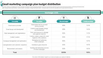 Email Marketing Campaign Plan Budget Spa Advertising Plan To Promote And Sell Business Strategy SS V