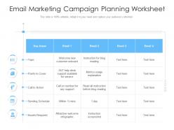 Email marketing campaign planning worksheet