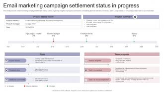 Email Marketing Campaign Settlement Status In Progress