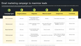 Email Marketing Campaign To Maximize Leads Creative Startup Marketing Ideas To Drive Strategy SS V