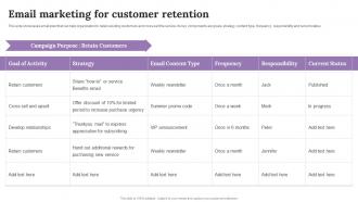 Email Marketing For Customer Retention Improving Customer Outreach During New Service Launch