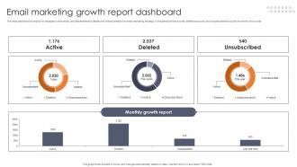 Email Marketing Growth Report Dashboard
