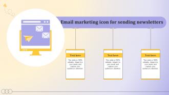 Email Marketing Icon For Sending Newsletters