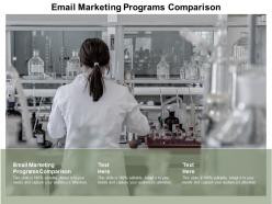 Email marketing programs comparison ppt powerpoint presentation show guidelines cpb